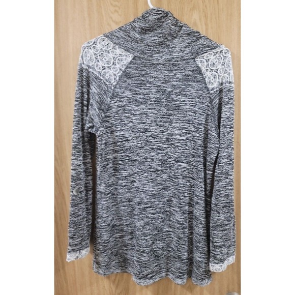 Miss Chievous Womens Junior’s Cowl Neck Gray Sweater~Size L - Picture 6 of 6